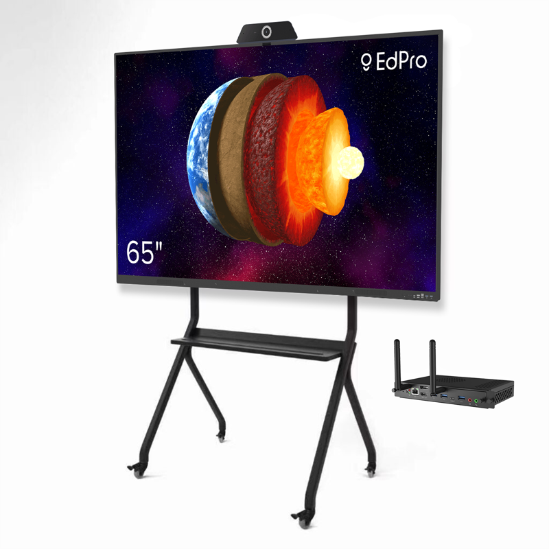 Інтерактивна панель EdPro Touch S 65" (ETP65S), OPS ПК (Intel i5 12Gen/16/512/W11Pro), мобільний стенд, веб камера 4к